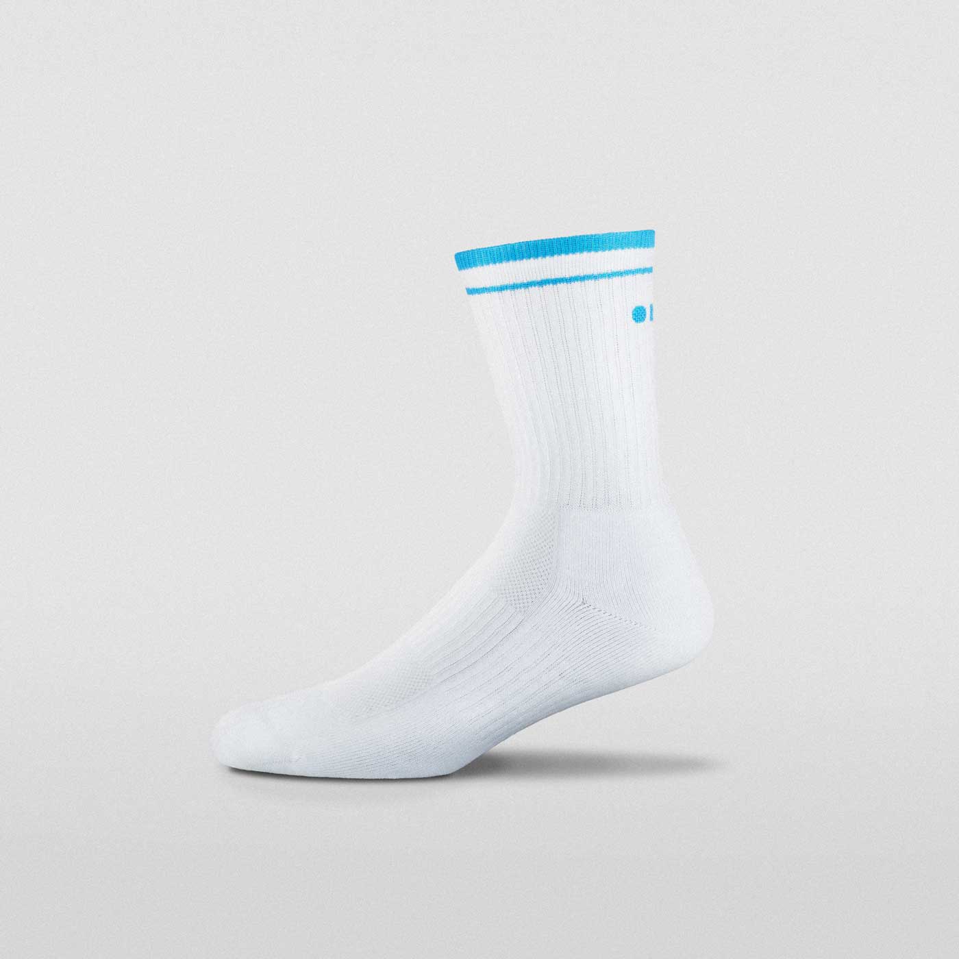 Men's white tennis socks made by Clay Active. Made in Australia.