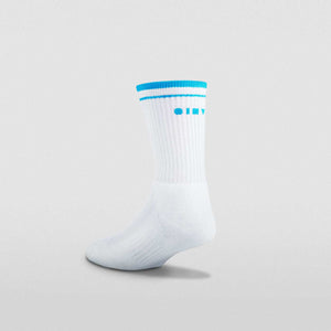 Clay Active Retro Court socks. Men's white tennis socks made in Australia.