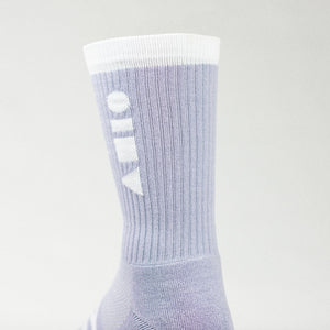 Clay Active men's athletic sock close up of cushioning in studio.
