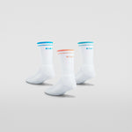 Clay Active men's tennis socks 3 pairs colour set in studio, angle.
