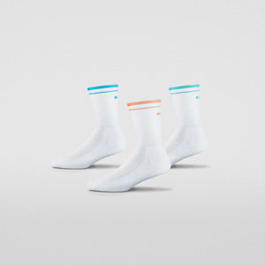 Clay Active men's tennis socks colour set 3 pairs in studio.